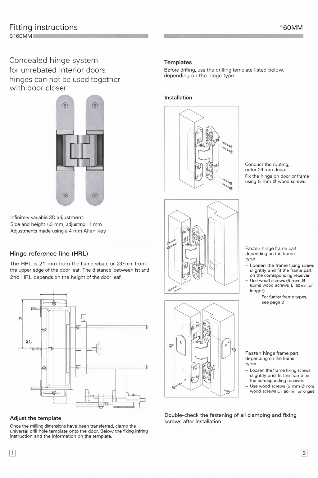 Door hinge iKON-F627