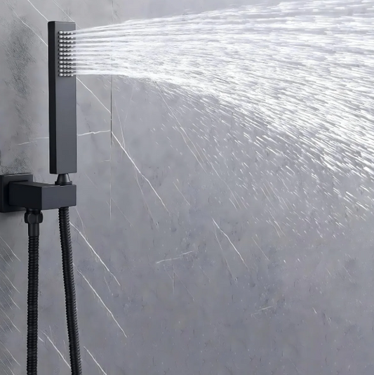 Premium Brass Square Handheld Shower Head (Model: iKON-HS1005)