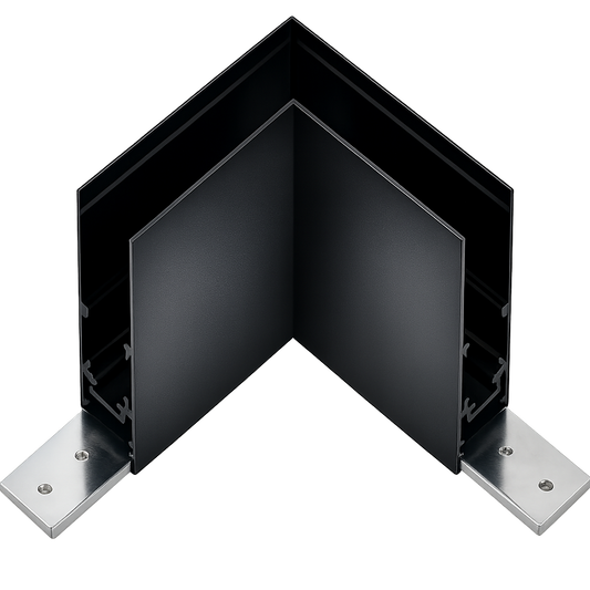 Corner connection for built-in magnetic busbar IKON-MAG-C90-RA