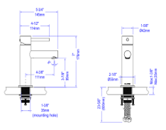 Single Handle Solid Brass Bathroom Basin Faucet (Model: iKON-AB000005)