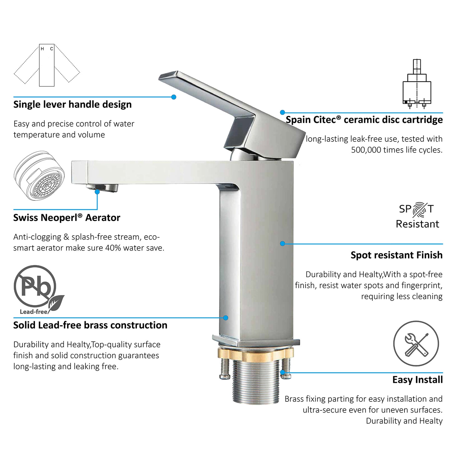 Single Hole Bathroom Faucet AB000000