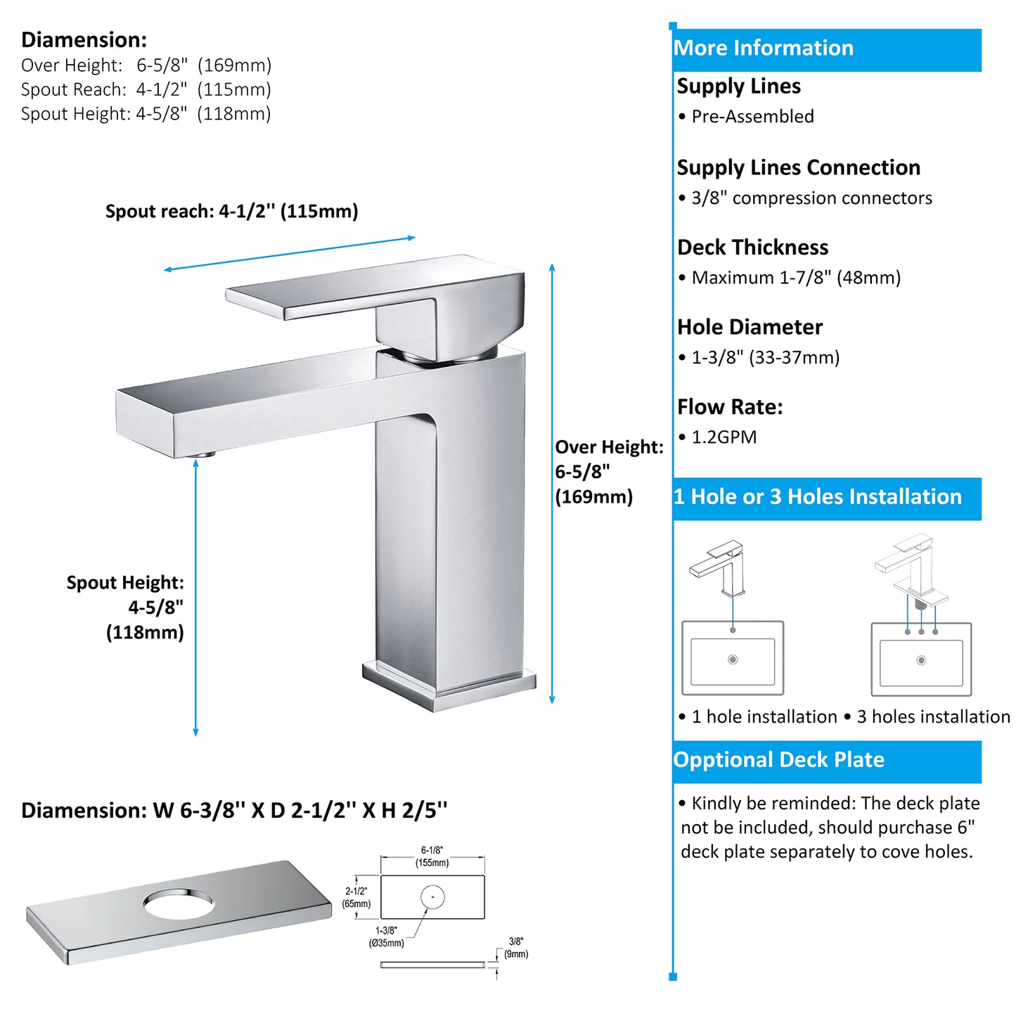 Single Hole Bathroom Faucet AB000000