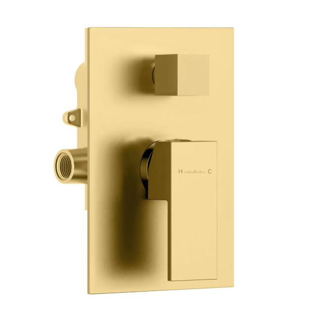 Square Wall-Concealed 2-Way Shower Valve with Trim Plate (Model: iKON-MT602100)