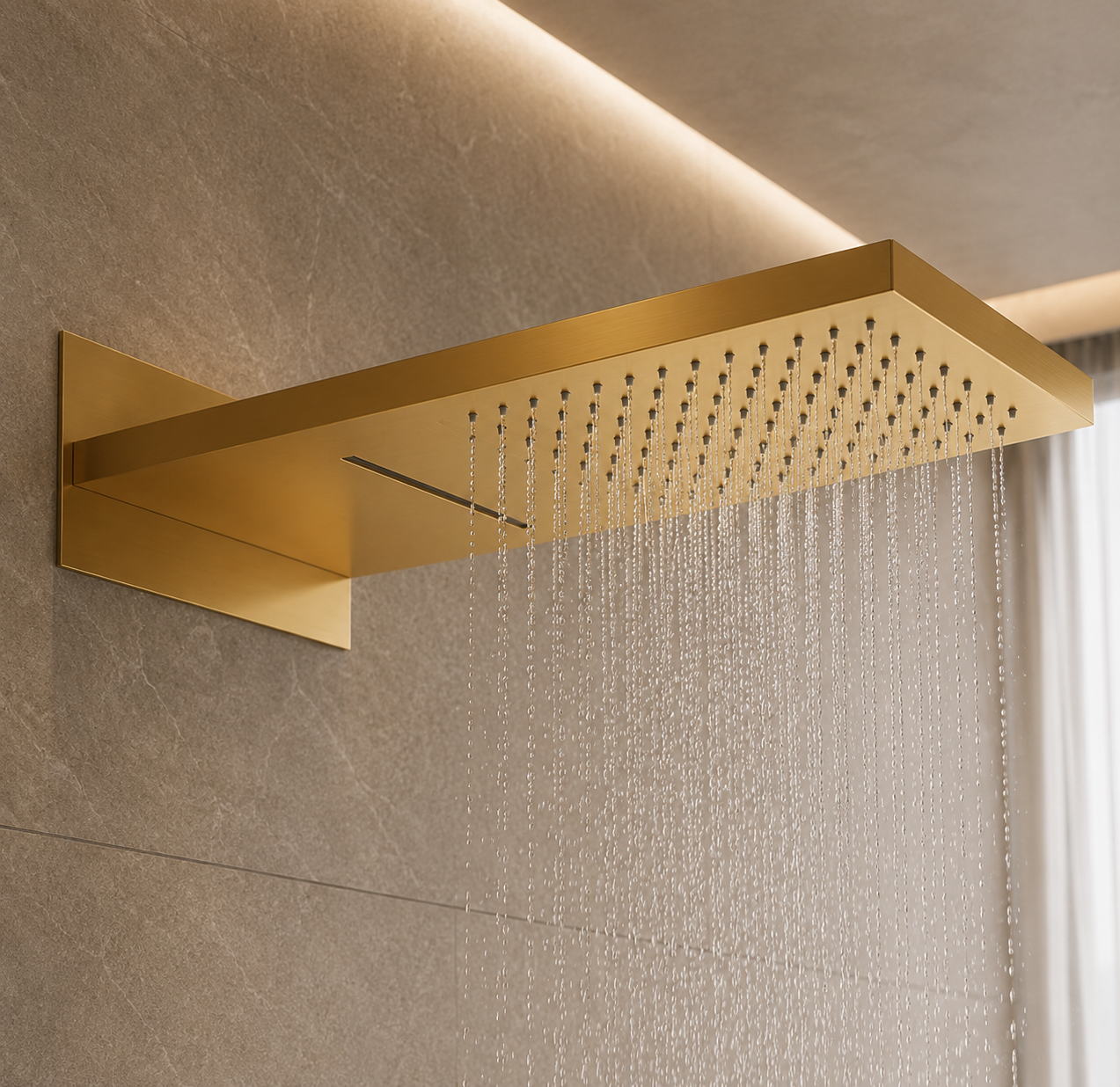 2-Function Wall-Mounted Rain & Waterfall Shower Head IKON-SHG2202