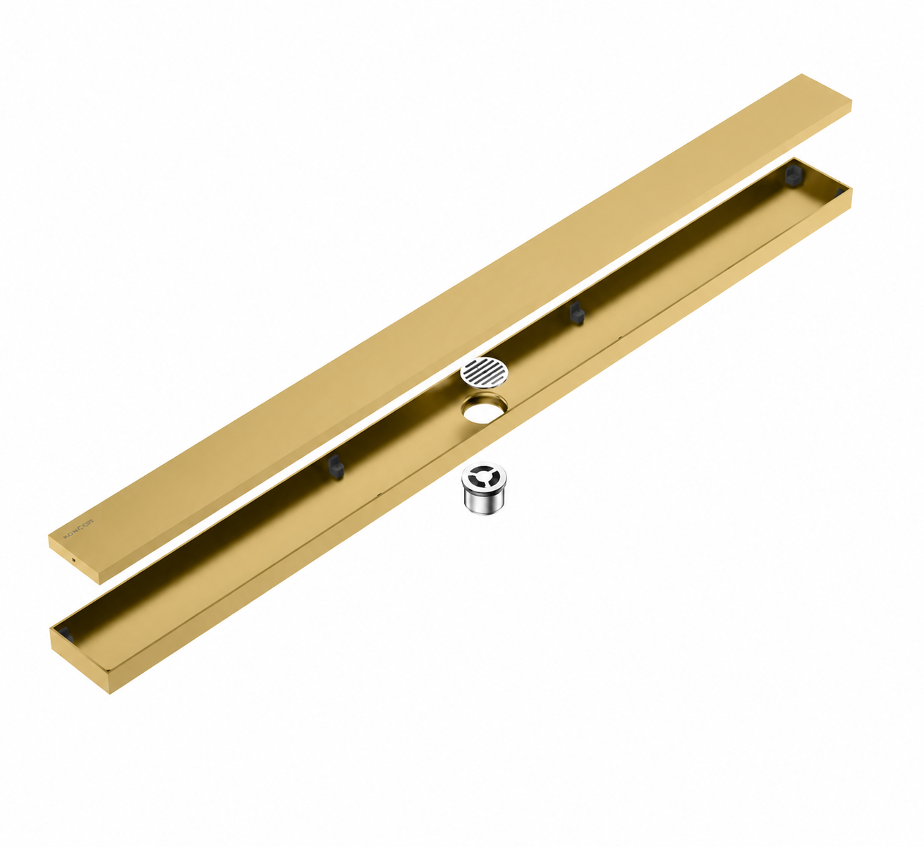 Linear Shower Drain with Anti-Odor Core 23.62"x3.15"x2.32"(600x80x59mm) IKON-BFD21012