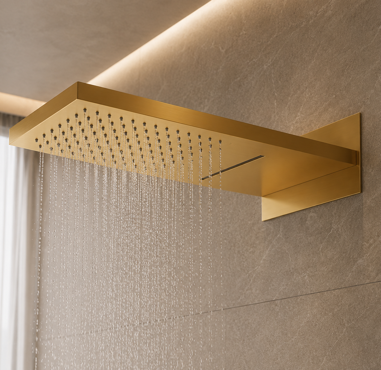 2-Function Wall-Mounted Rain & Waterfall Shower Head IKON-SHG2202