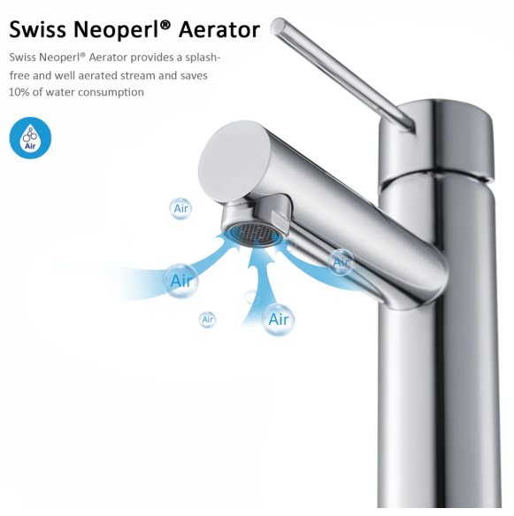 Single Handle Solid Brass Bathroom Basin Faucet (Model: iKON-AB000005)