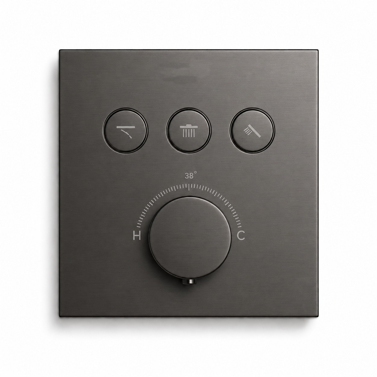 Square Wall-Mounted Concealed 3-Way Thermostatic Shower Valve with Decorative Plate IKON-TST3001