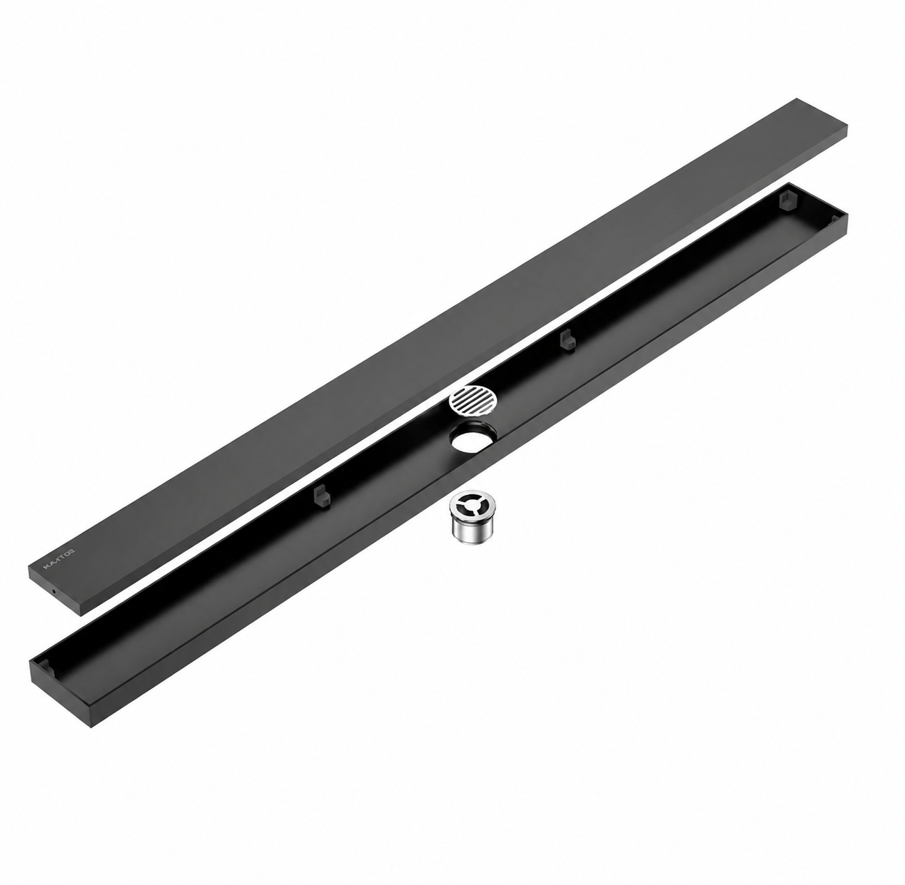 Linear Shower Drain with Anti-Odor Core 23.62"x3.15"x2.32"(600x80x59mm) IKON-BFD21012