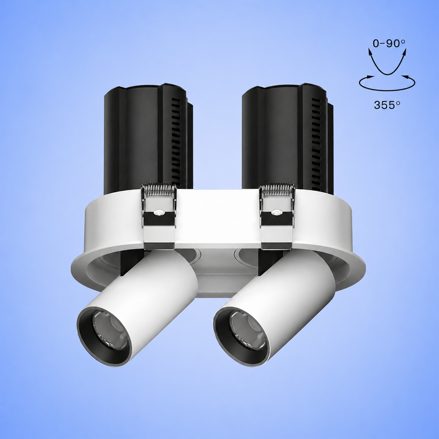 Double Round Trimmed IKON-DL02-10W-2RT