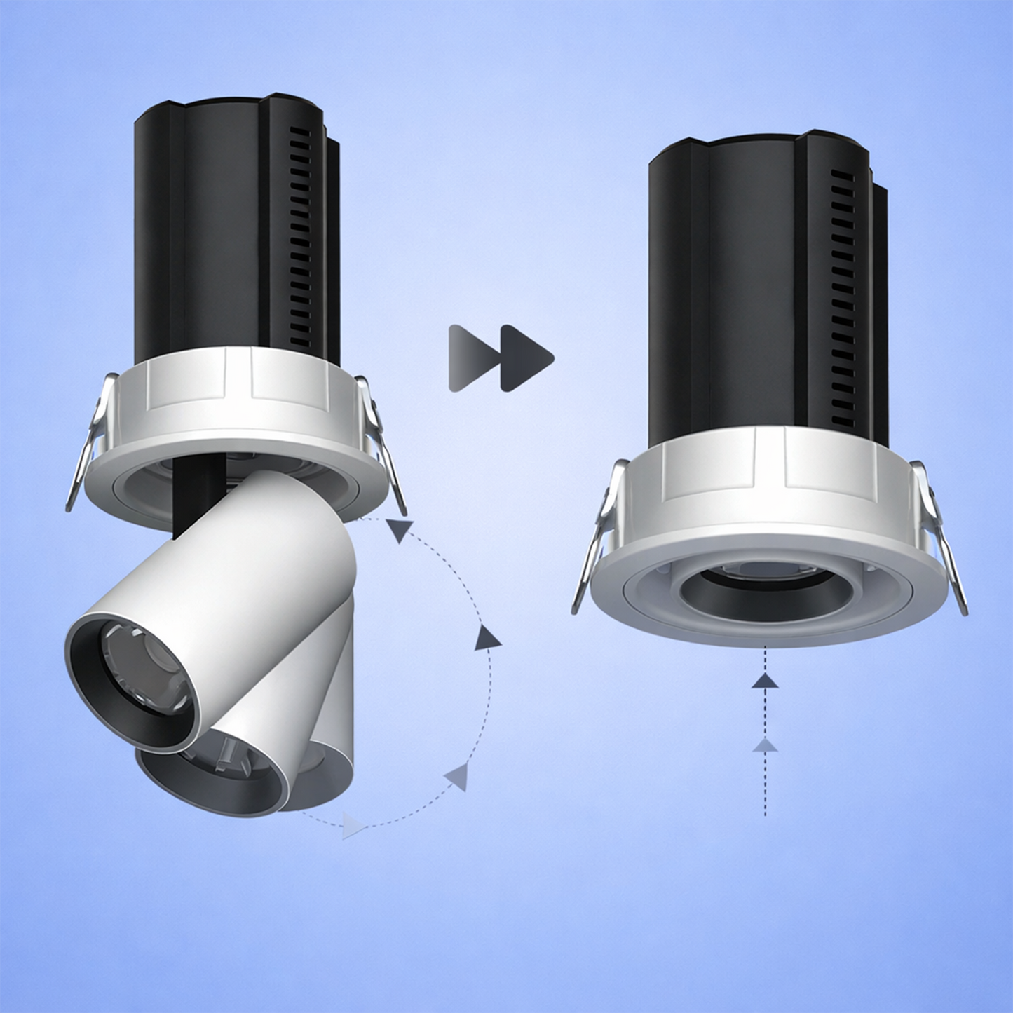 Round Trimmed stretchable spotlight IKON-DL02-12W-RT