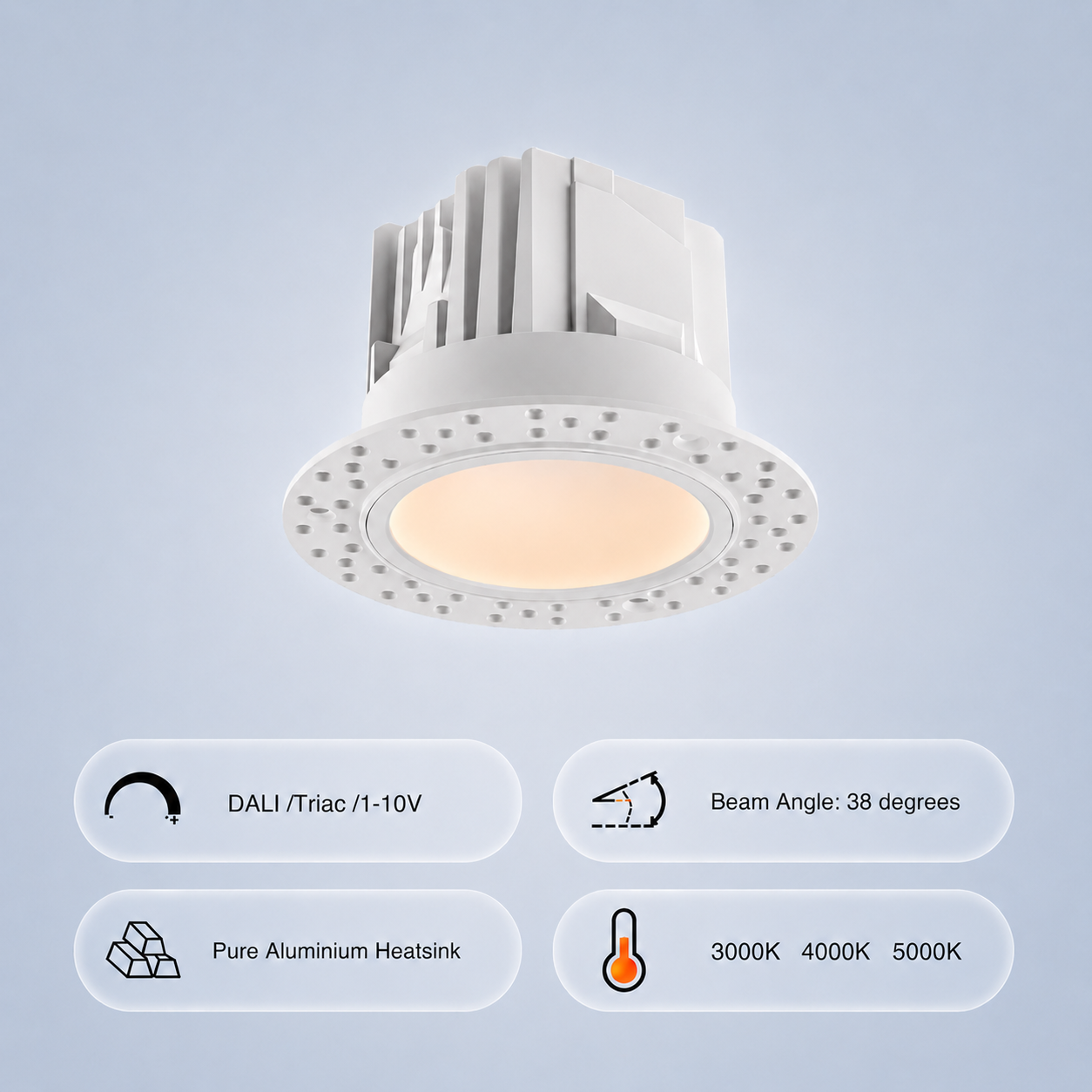 Round Trimless IKON-DL03-10W-RTL Downlight