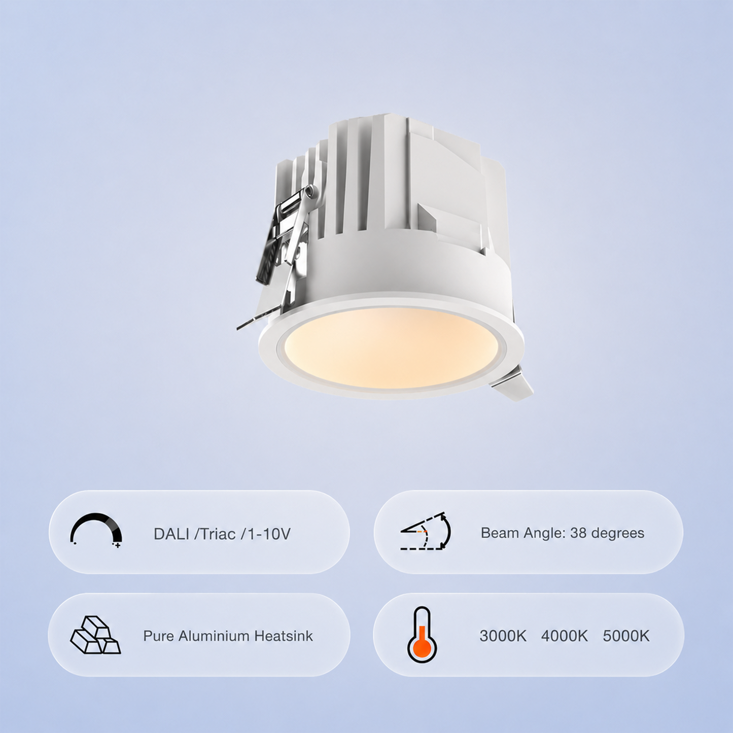 Round Trimled IKON-DL03-10W-RT Downligh