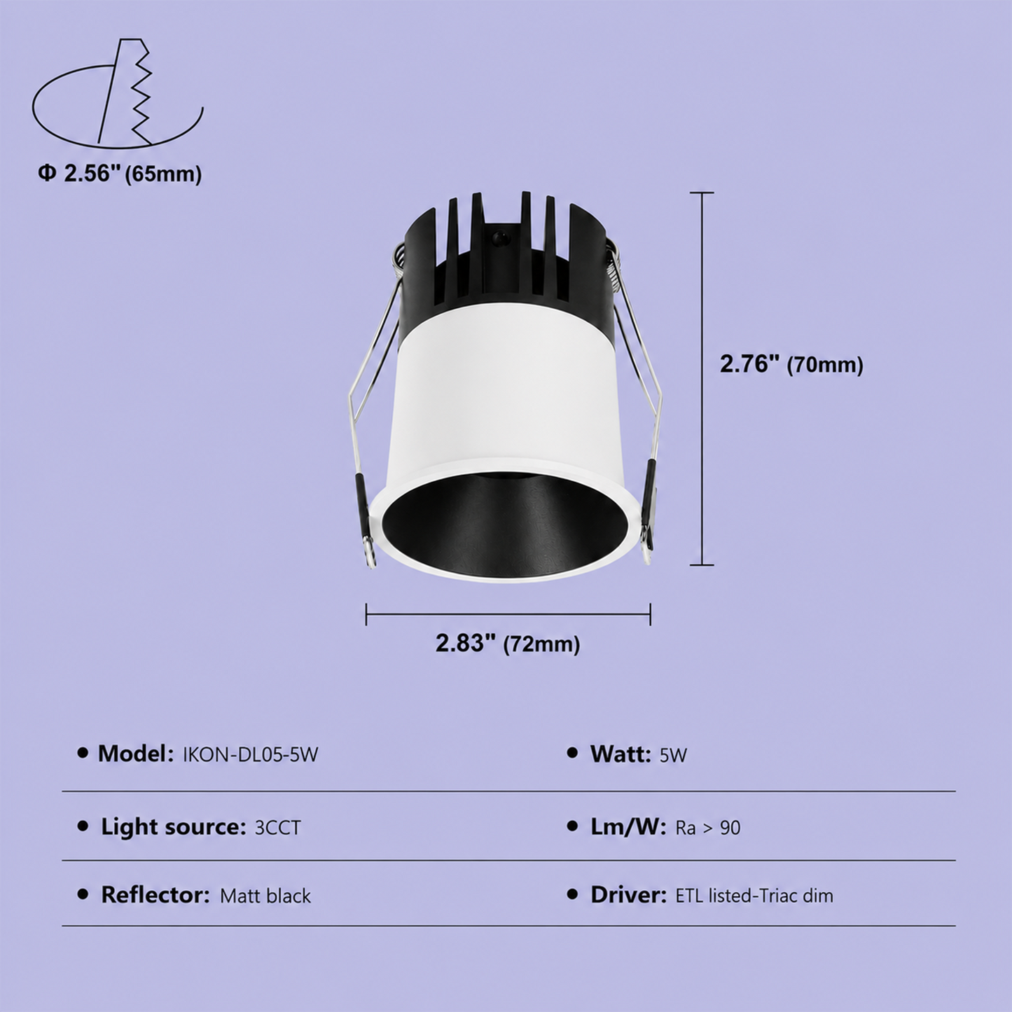 Mini LED Spotlight IKON-DL05-5W