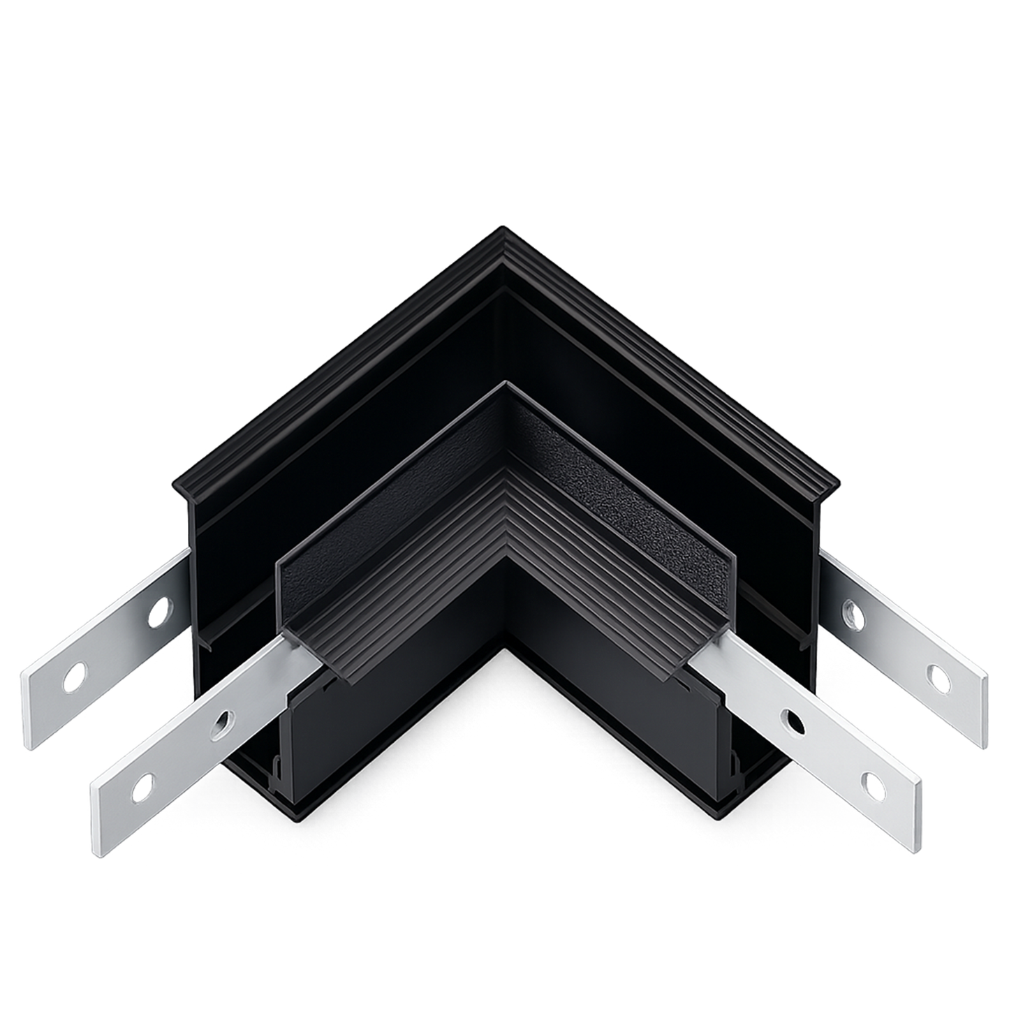 Corner connection for built-in magnetic busbar IKON-MAG-C90-1