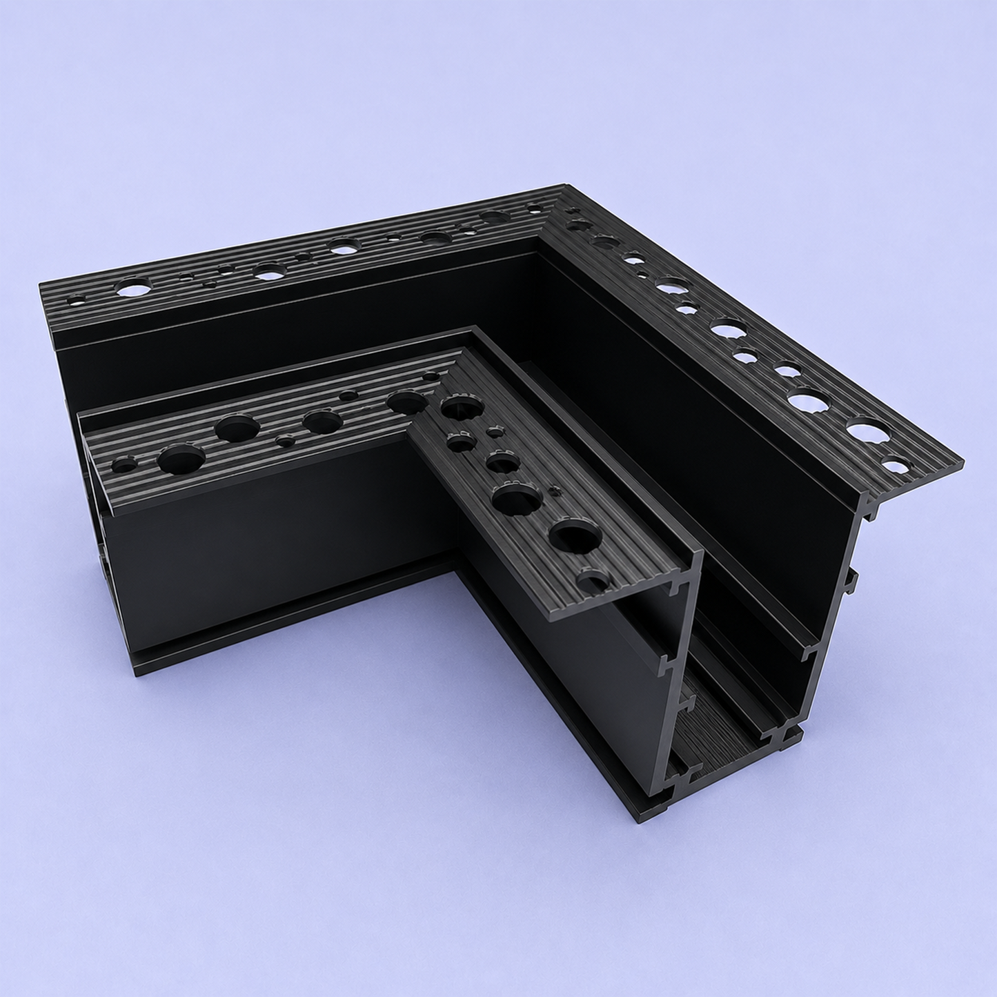 Corner connection for built-in magnetic busbar IKON-MAG-C90-2