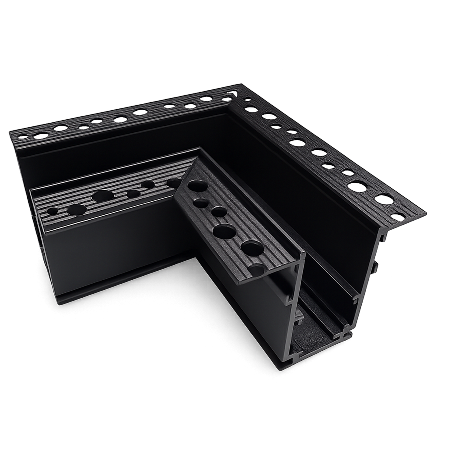 Corner connection for built-in magnetic busbar IKON-MAG-C90-2
