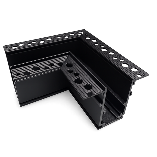 Corner connection for built-in magnetic busbar IKON-MAG-C90-2