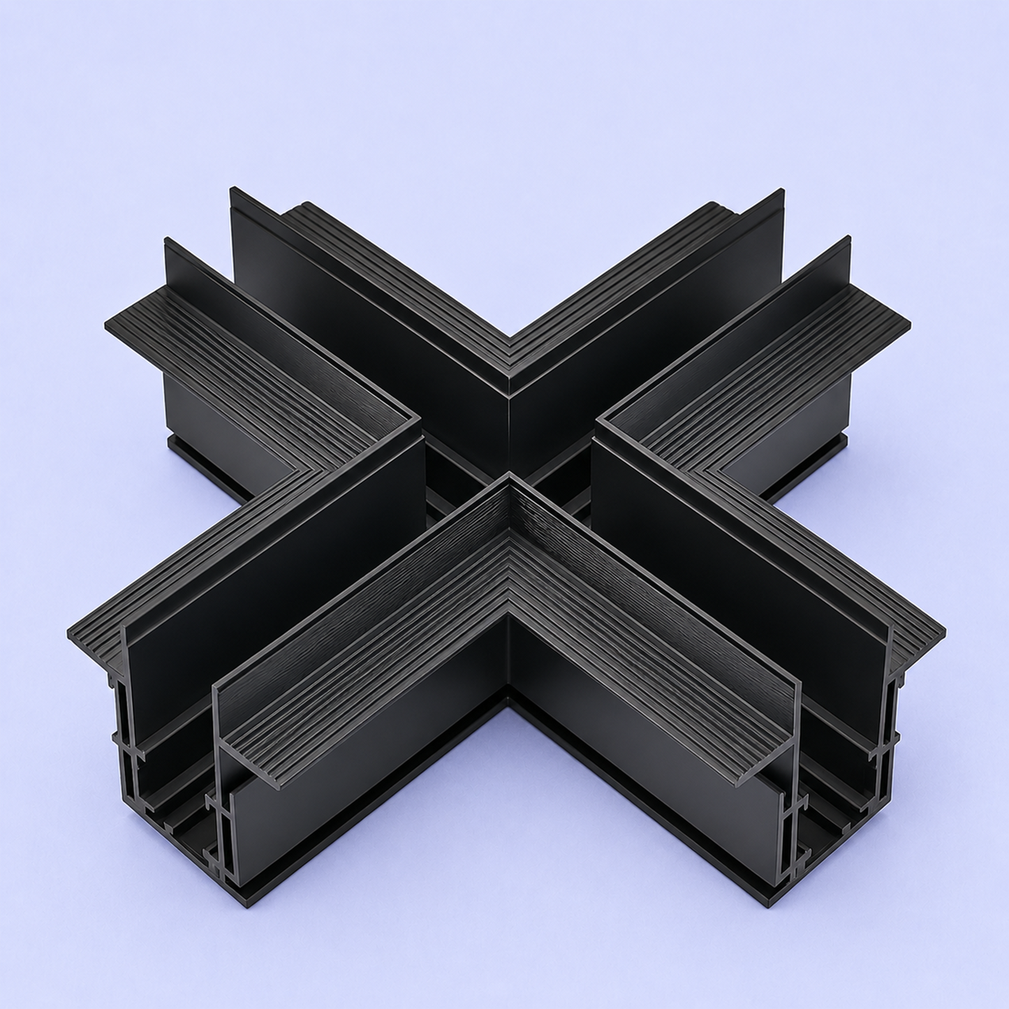 X-shaped track connector IKON-MAG-CX-1