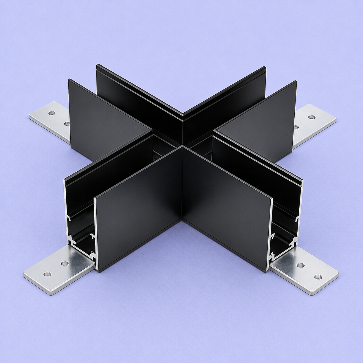 X-shaped track connector IKON-MAG-CX-2
