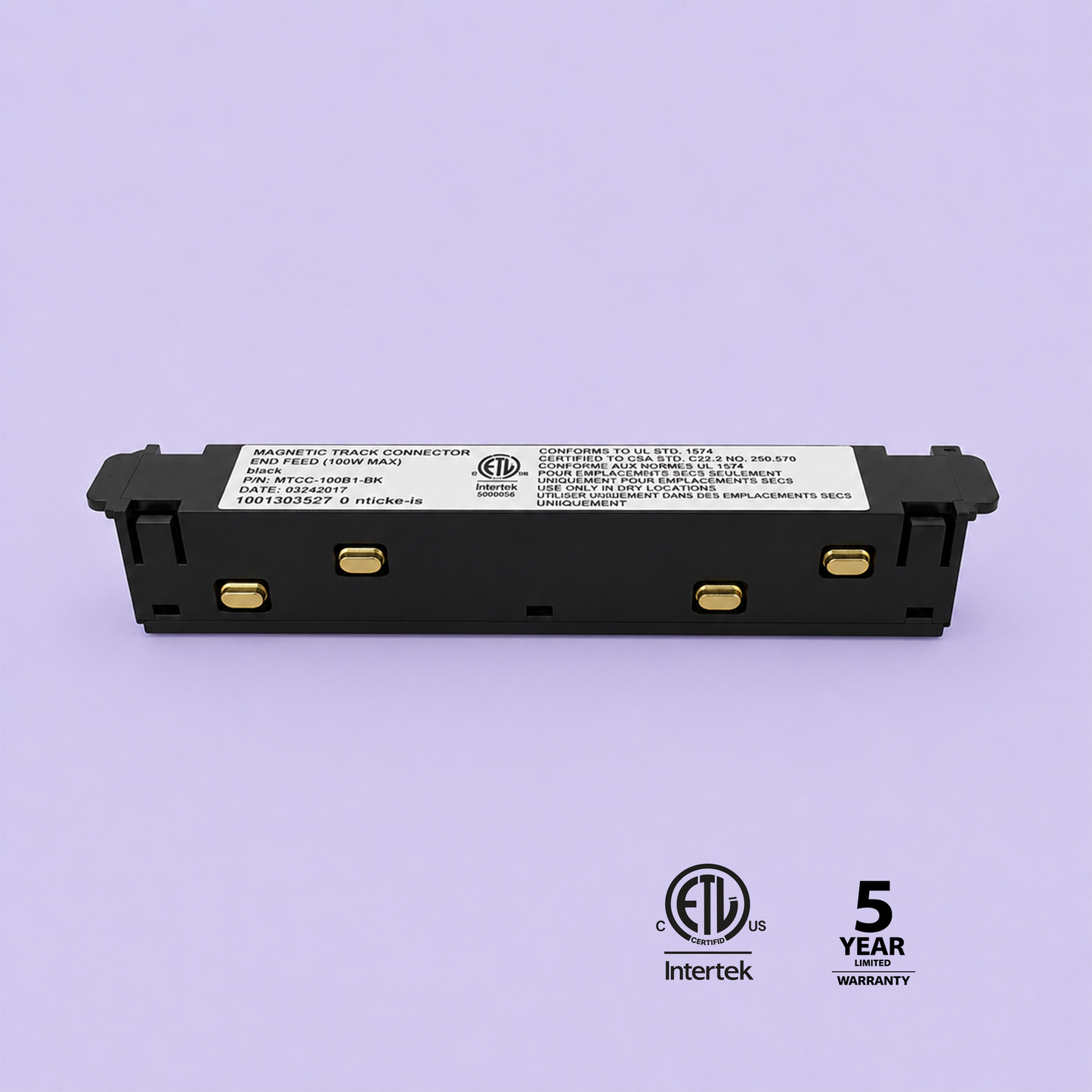 48V Magnetic Track Lighting Connector (IKON-MAG-S)