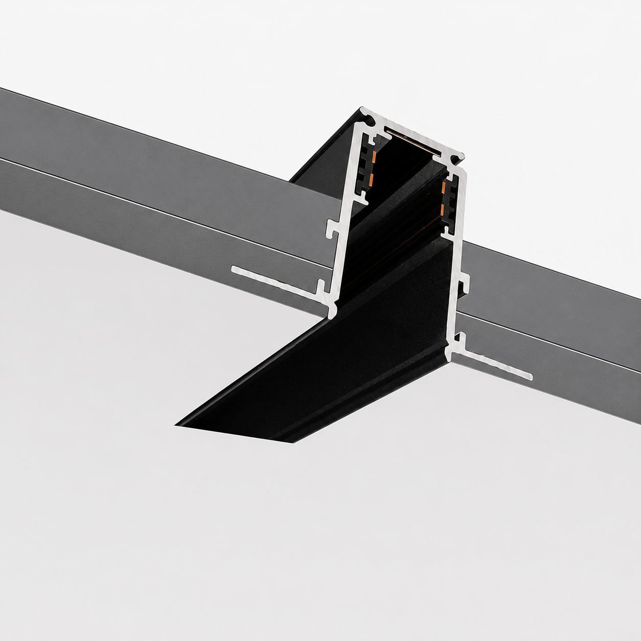 Plaster Flush Mounted Magnetic Track Rail IKON-MAG-TR-FM-3000