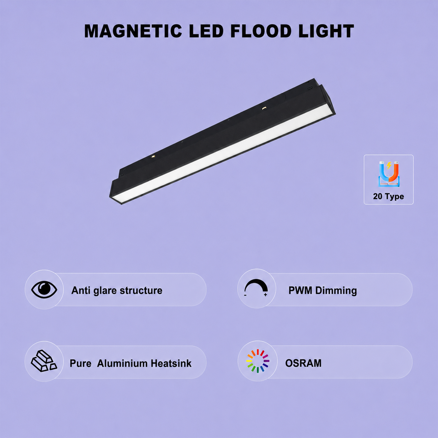 48V Magnetic Flood Light IKON-MAG01-FD-10W