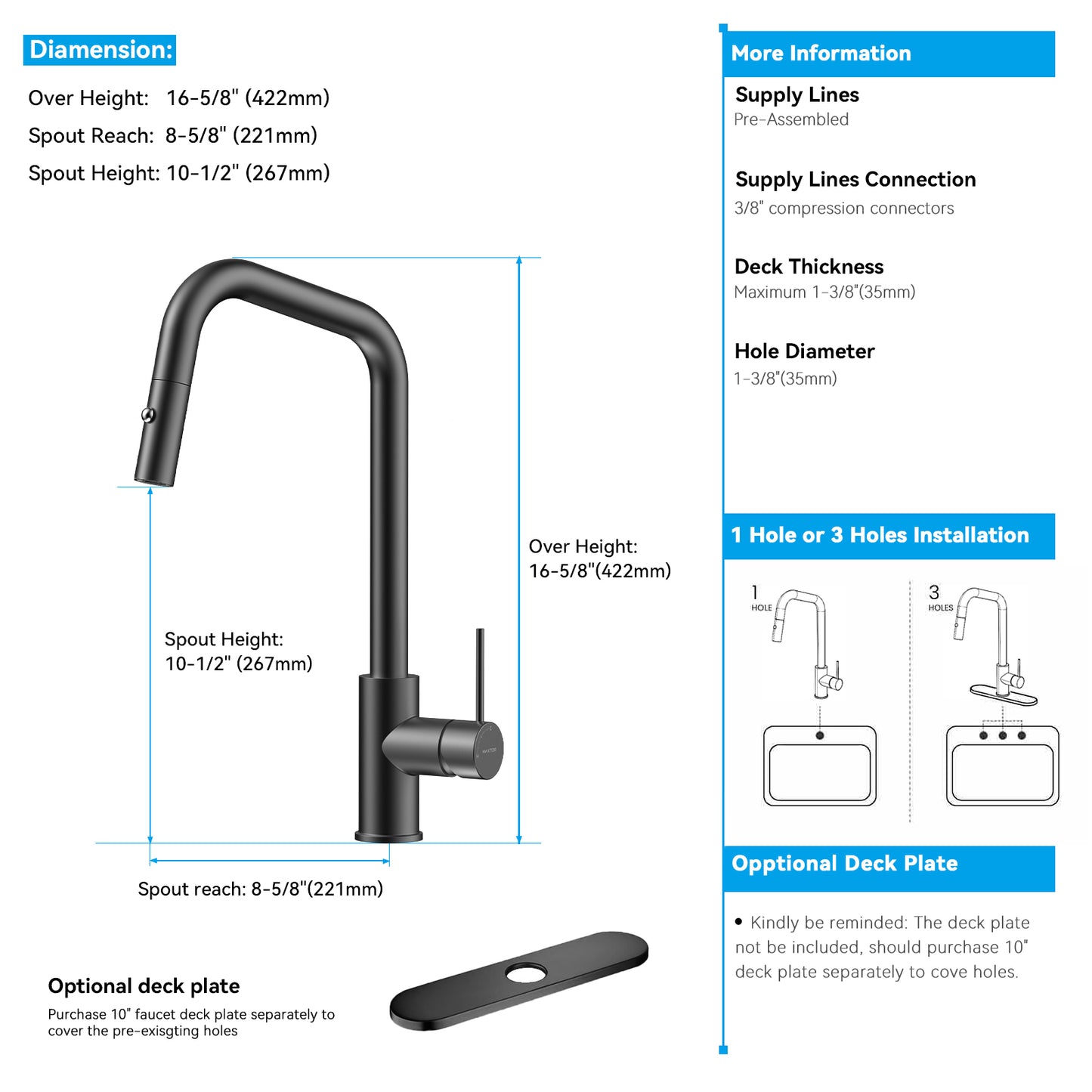 Pull-Down Kitchen Faucet KFB1059C