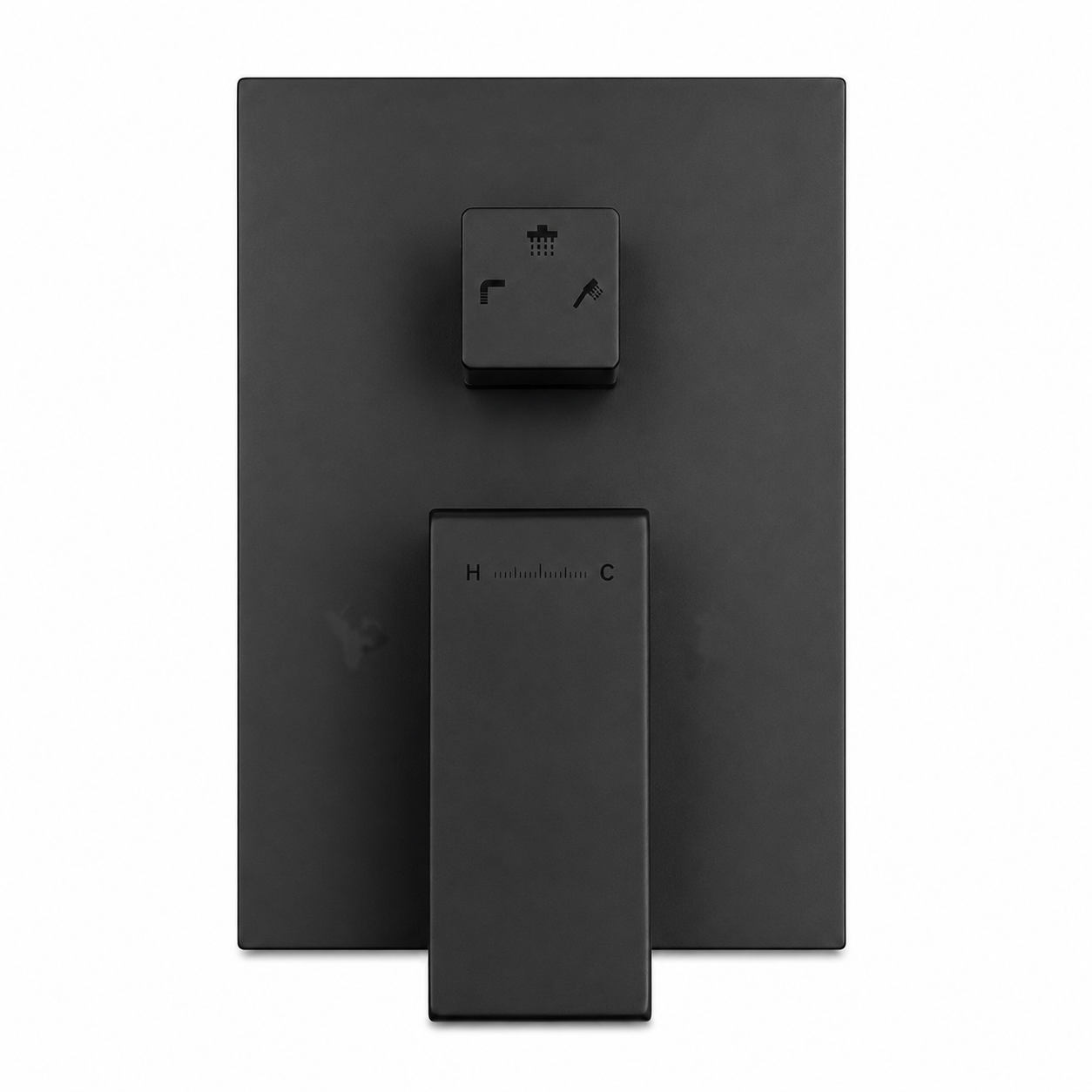 Square Wall-Mounted Concealed 3-Way Shower Valve with Pressure Balancing and Decorative Plate.(Model: iKON-MT603000)