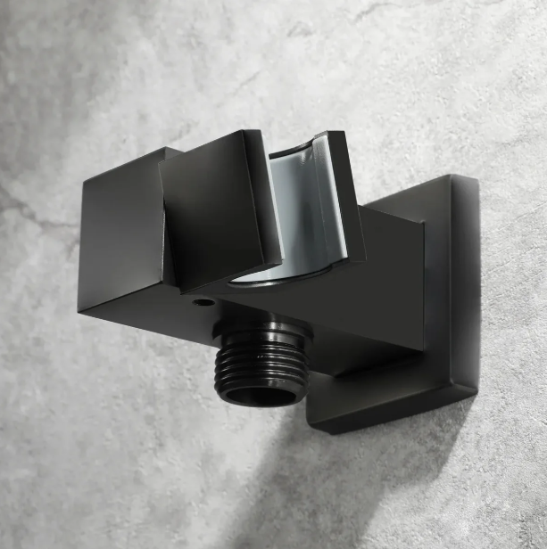 Square Brass Wall Elbow with Adjustable Shower Holder (Model: iKON-WE10)