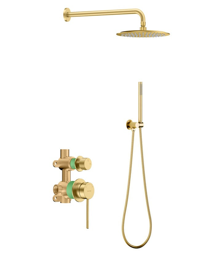 Circular Modern Concealed Wall-Mounted Shower System (Model: iKON-AB302004)